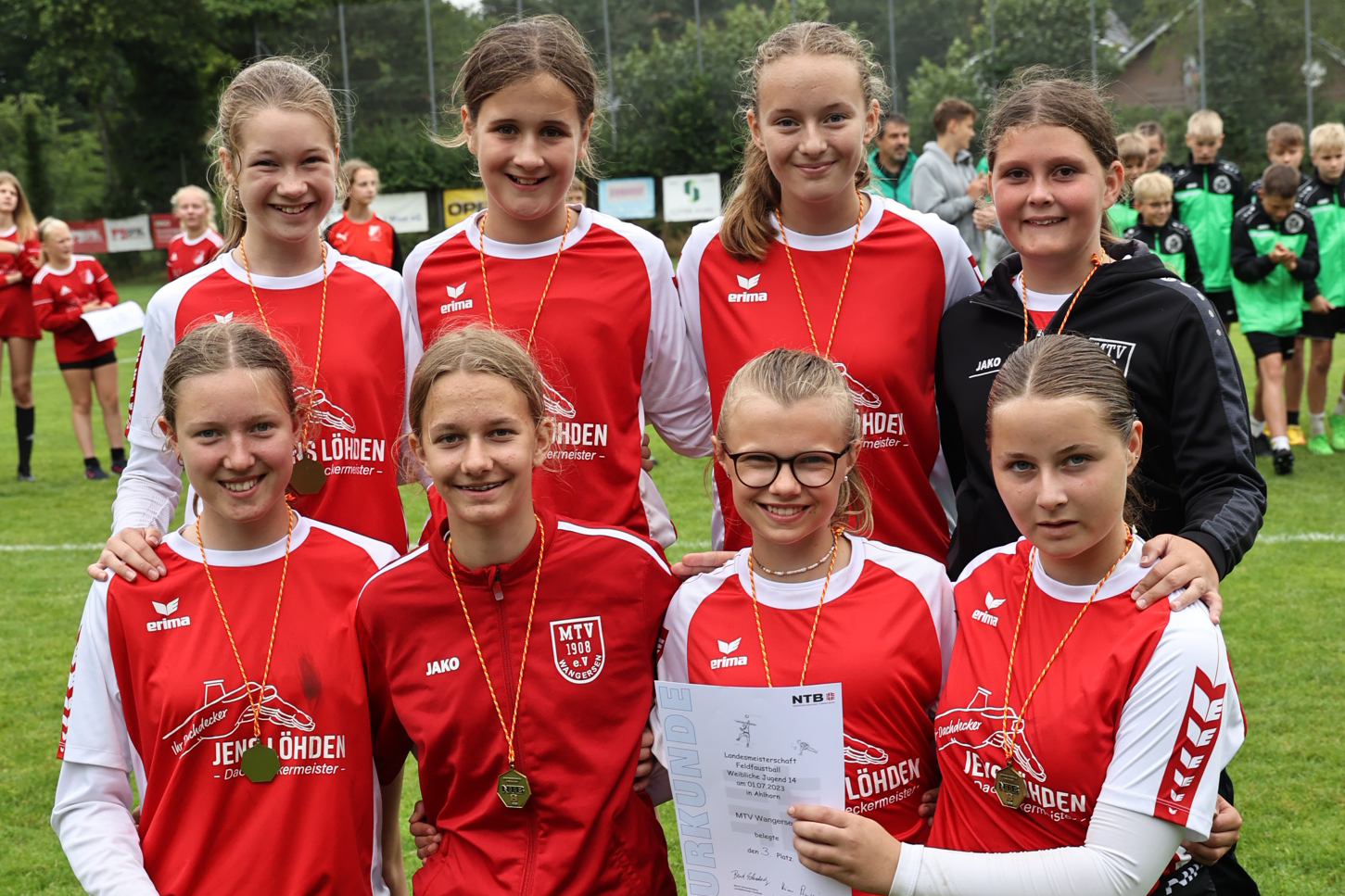 Wangersens U14 Mdchen haben die Bronzemedaillen gewonnen